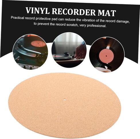 Vaguelly 5pcs الفلين القرص الدوار حصيرة ساكنة مسجل الفينيل Slipmat لتعزيز جودة الصوت مادة الفلين للفينيل ومشغلات التسجيل in Saudi Arabia
