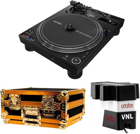حزمة DJ PLX-CRSS12 Hybrid Turntable DJ مع حقيبة الطيران الذهبية وخرطوشة VNL in Saudi Arabia