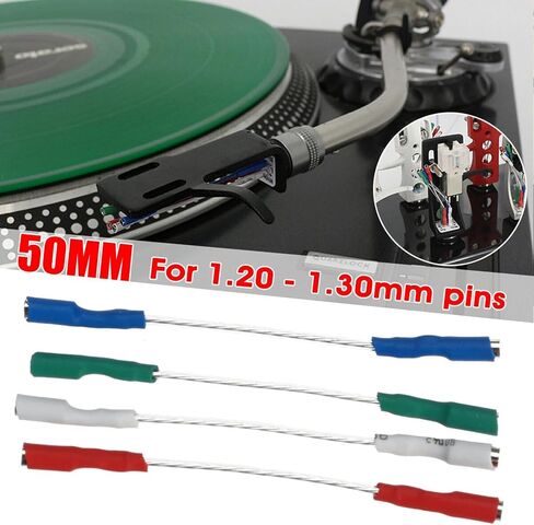 4x 1.2-1.3mm Pin artridge Phono Cable Leads Header Wires Turntable Phono Headshell Tonearm in Saudi Arabia