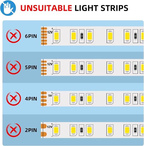 وحدة تحكم RGBZONE 3-PIN LED، جهاز تحكم عن بعد لاسلكي RF، وحدة تحكم صغيرة DC5V/12V/24V لشرائط الإضاءة Dream Color WS2812B WS2812 WS2811 (21 مفتاحًا) in Kuwait