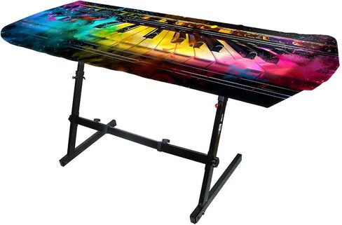 Nuxovilar Stretchy 88 Keys Keyboard Piano Dust Cover, Dust - Proof Elastic Milk Silk with Vivid Colorful Keyboard Keys Pattern for Digital Keyboards in Saudi Arabia