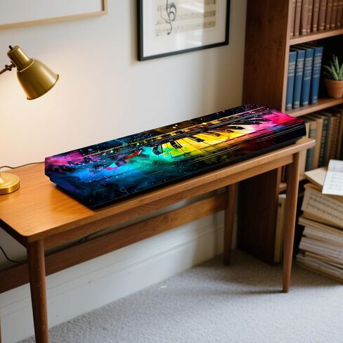 Nuxovilar Stretchy 88 Keys Keyboard Piano Dust Cover, Dust - Proof Elastic Milk Silk with Vivid Colorful Keyboard Keys Pattern for Digital Keyboards in Saudi Arabia