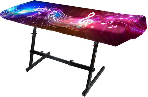 Nuxovilar Stretchy 88 Keys Keyboard Piano Dust Cover, Dust - Proof Elastic Milk Silk with Vivid Colorful Keyboard Keys Pattern for Digital Keyboards in Saudi Arabia