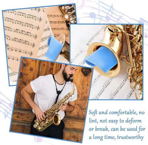 3PCS Saxophone Cleaning Cloth, Blue Saxophone Cleaning Kit, Clarinet Swab Cloth for Inside Tube, Clarinet Swab Cleaning-Cloth for Flute, Piccolo, Trumpet, and Other Wind & Woodwind Instruments in Saudi Arabia