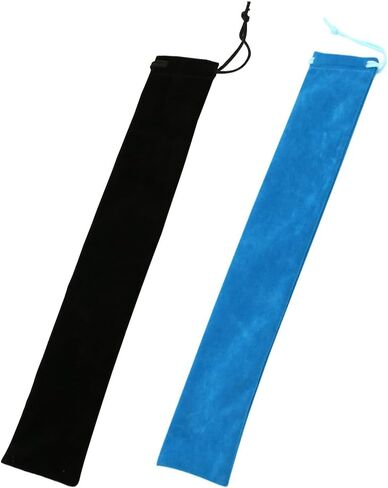 2 Pcs Velvet Flute Carry Bags Recorder Carrying Case Bag Clarinet Harmonica Storage Pouch Recorder Storage Bag Long Drawstring Pouch Recorder Instrument Pouch in Saudi Arabia