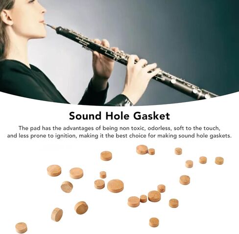 23Pcs Oboe Pads Cork, Odorless Soft Good Sealing Wear Resistant Insulated Sound Hole Gasket Replacement in Saudi Arabia