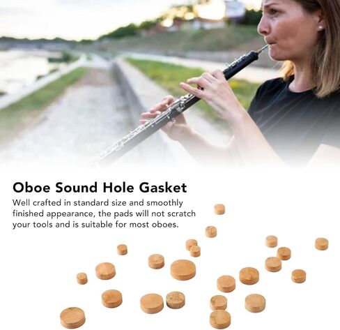 23Pcs Oboe Pads Cork, Odorless Soft Good Sealing Wear Resistant Insulated Sound Hole Gasket Replacement in Saudi Arabia