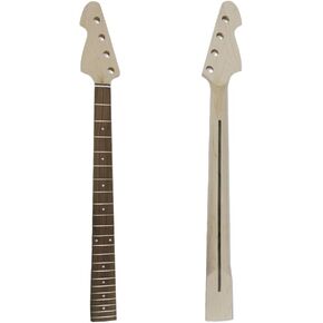 Left Hand Maple Replacement Electric Bass Guitar Neck, 4-String 22 Fret 34'' Scale Length 42mm Nut & 65mm Heel Maple Fretboard Bolt On Unfinished Bass Neck DIY Installation & Repair Part in Saudi Arabia