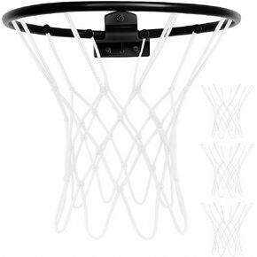 Mini Basketball Net Replacement - 3 Pack 8 Loop Small Indoor Outdoor Net for 8"-10.25" Hoops, PP Basketball Hoop Net Rim Nets, Rainproof Nets Suitable for Doors and Walls(White) in Kuwait