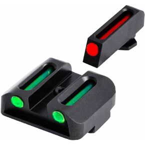 TRUGLO Fiber-Optic Handgun Night Sight | Compact Durable Snag-Resistant High-Visibility Red Front & Green Rear Sight for Handguns in Saudi Arabia