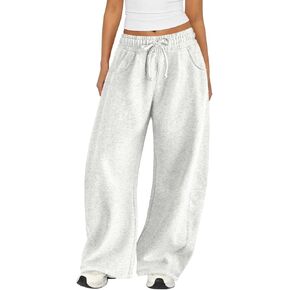 Womens Barrel Sweatpants Wide Leg Sweat Pants for Women Elastic Waisted Drawstring Pants Casual Athletic Fall Clothes in Kuwait