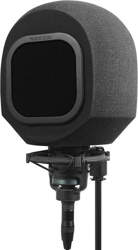 كشك عزل التسجيل الصوتي Soundbox | درع ميكروفون محمول، فلتر بوب لصوت بجودة الاستوديو للغناء، البث الصوتي، كرة إسفنجية صوتية عالية الكثافة، صندوق ميكروفون عازل للصوت (معدني) in Kuwait