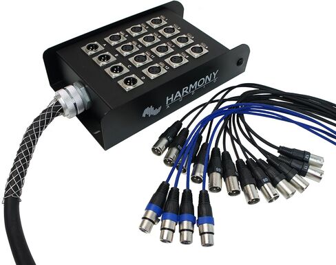 Harmony Audio HA-SB16100 Pro Stage XLR Snake Cable Box 16 Channel - 100 Feet (12 Send, 4 Returns) in Saudi Arabia