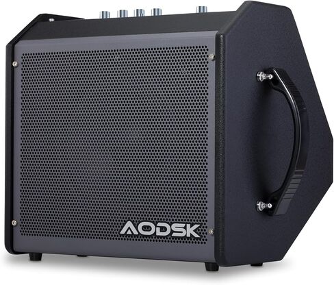 AODSK 35W Professional Electronic Drum Amplifier | Dual Speakers (8" Woofer + 2" Tweeter) | Compatible with Keyboard/Bass/Synthesizer | AUX Input + Recording Output | Treble/Mid Control in Kuwait