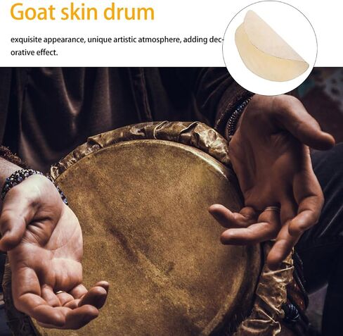 HANABASS Goat Skin Drum Head for African Djembe Tear Resistant Replacement Skin Unique Acoustic Properties for Percussion Instruments for Djembe Repair and Musical in Saudi Arabia