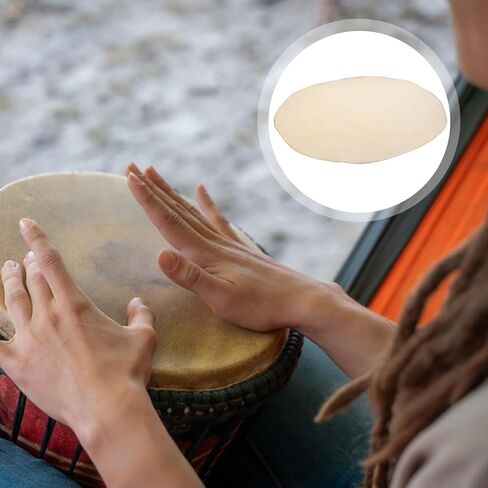 HANABASS Goat Skin Drum Head for African Djembe Tear Resistant Replacement Skin Unique Acoustic Properties for Percussion Instruments for Djembe Repair and Musical in Saudi Arabia