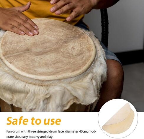 HANABASS Goat Skin Drum Head for African Djembe Tear Resistant Replacement Skin Unique Acoustic Properties for Percussion Instruments for Djembe Repair and Musical in Saudi Arabia
