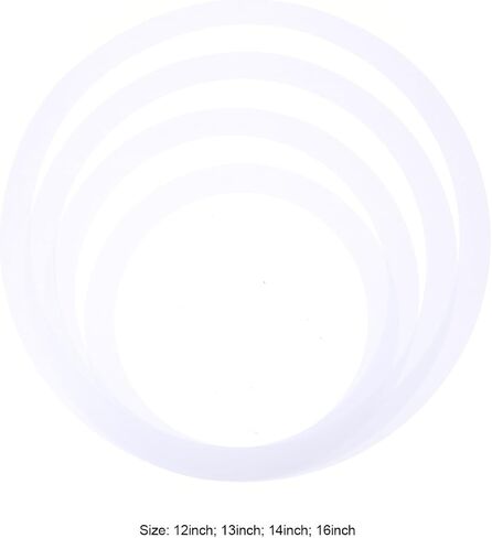 Angoily 4pcs Drum Mute Rings, Snare Drum Dampening Rings, White Pc Film, 12/13/14/16 Inch in Saudi Arabia