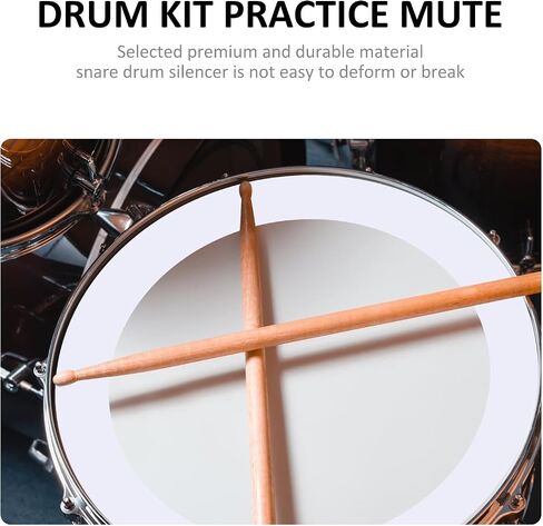 Angoily 4pcs Drum Mute Rings, Snare Drum Dampening Rings, White Pc Film, 12/13/14/16 Inch in Saudi Arabia