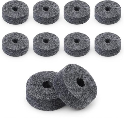 Soft Cymbal Stand Felt Washer 10 Pcs Round Replacement Felt Washer for Drummers Protect Cymbals and Enhance Sound (Grey) in Saudi Arabia