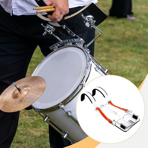 حزام أداة قرع الطبل Snare Drum Carrier سهل التركيب لوازم سبائك الألومنيوم ملحق عملي خفيف الوزن، للطبل الكبير in Kuwait