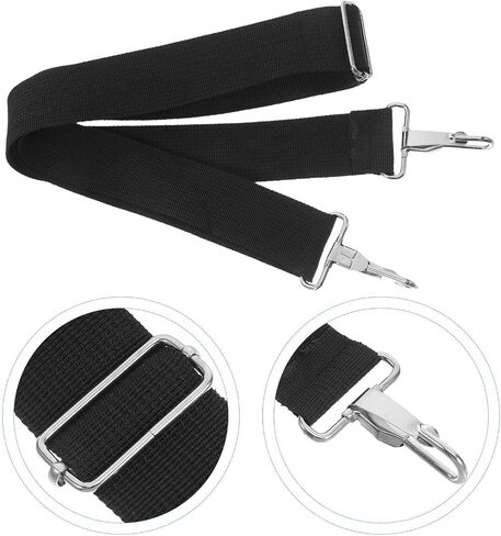 Luxshiny Adjustable Snare Drum Carrier Strap with Hook Nylon Bass Drum Shoulder Harness for Marching Bands High Elasticity Shoulder Pad Relieves Pressure Black Replacement Strap in Saudi Arabia