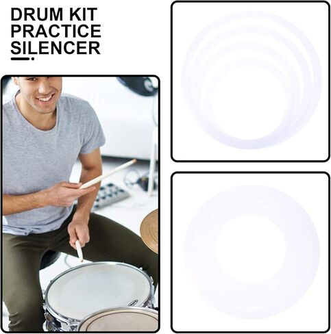 4 قطع من وسادات كتم صوت الطبل من DOITOOL لحلقات كاتم صوت 10/12/14/16 بوصة للتحكم في الضوضاء وتحسين الصوت in Kuwait
