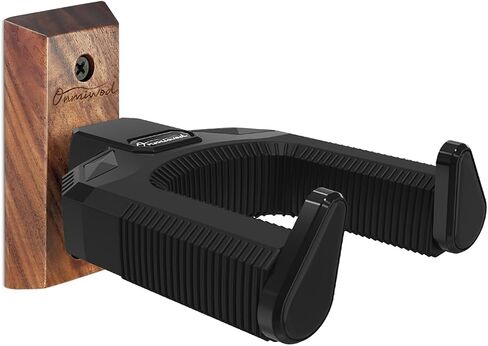 Guitar Wall Mount, Auto Lock Black Walnut Wood Guitar Hanger, Guitar Wall Hangers, Guitar Holder Hook Wall Stand for Classical, Acoustic, Electric Guitar, Bass, Gift for Guitar Player in Saudi Arabia