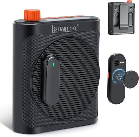 Wireless Voice Amplifier for Teachers with Magnetic Lavalier Mic, Portable Rechargeable Speaker, Bluetooth 5.3, Noise Cancelling for Classroom/Lectures/Outdoor Teaching (Black) in Kuwait