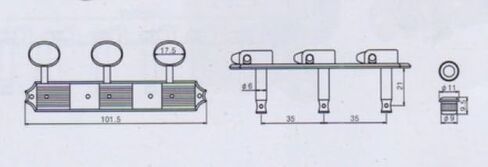 3R3L آلة ضبط الغيتار الكهربائي الصوتية أوتاد مفاتيح J-19 in Saudi Arabia