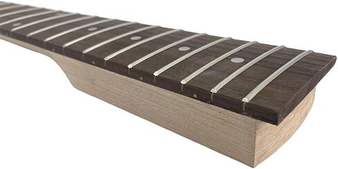 4-String Electric Bass Guitar Neck - 22 Frets, 34" Maple with Rosewood Fretboard, Bolt-On Replacement Neck - 42mm Nut Width, 65mm Heel, Unfinished DIY Bass Part in Saudi Arabia