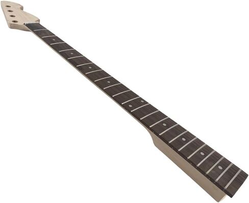 4-String Electric Bass Guitar Neck - 22 Frets, 34" Maple with Rosewood Fretboard, Bolt-On Replacement Neck - 42mm Nut Width, 65mm Heel, Unfinished DIY Bass Part in Saudi Arabia