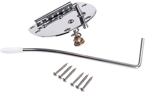 Alnicov Steel Guitar Bridge Tailpiece with Whammy Bar Screws for Mustang and Jazzmaster Guitar Repaclement,Left Hand in Saudi Arabia