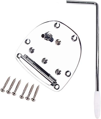 Alnicov Steel Guitar Bridge Tailpiece with Whammy Bar Screws for Mustang and Jazzmaster Guitar Repaclement,Left Hand in Saudi Arabia