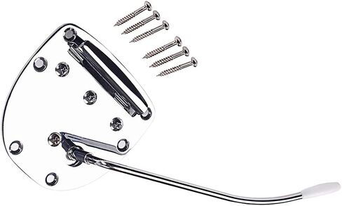Alnicov Steel Guitar Bridge Tailpiece with Whammy Bar Screws for Mustang and Jazzmaster Guitar Repaclement,Left Hand in Saudi Arabia