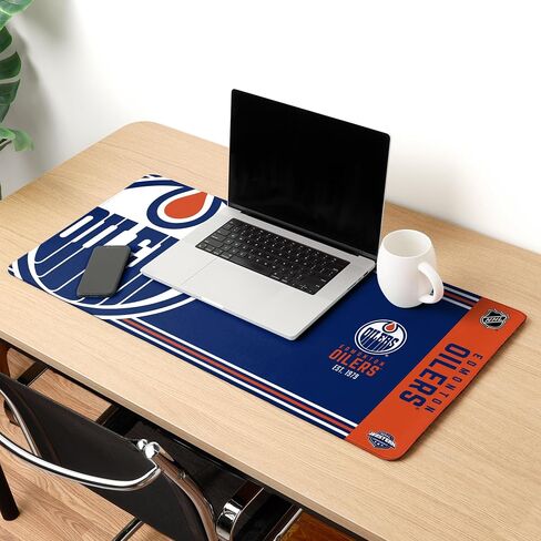 FOCO NHL شعار أساسي مؤسس رسميًا Wordmark Home Office Desk Pad Mouse Mat Mat 35" x 16" (Boston Bruins, Boston Bruins) in Kuwait