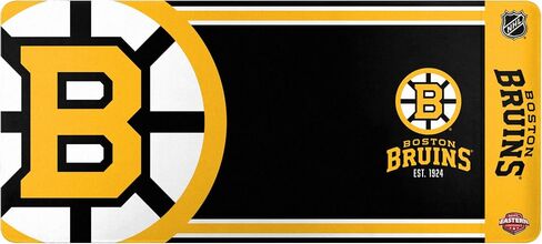 FOCO NHL شعار أساسي مؤسس رسميًا Wordmark Home Office Desk Pad Mouse Mat Mat 35" x 16" (Boston Bruins, Boston Bruins) in Kuwait