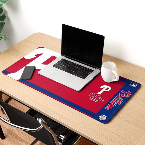 FOCO MLB Official Established Primary Logo Wordmark Home Office Desk Pad Mouse Pad Mat 35" x 16" (Los Angeles Dodgers, Los Angeles Dodgers) in Saudi Arabia