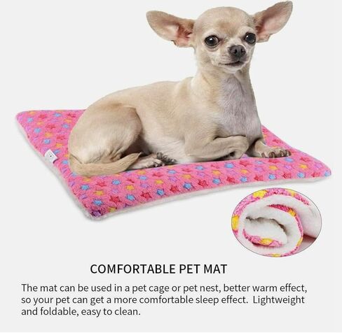 Super Soft Pet Box Mat - Comfortable Dog Bed with Cute Star Print | Washable Dog Nest Mat Suitable for Dogs (Small/Medium/Large) and Cats (Medium（21.6in*16.5in）) in Saudi Arabia