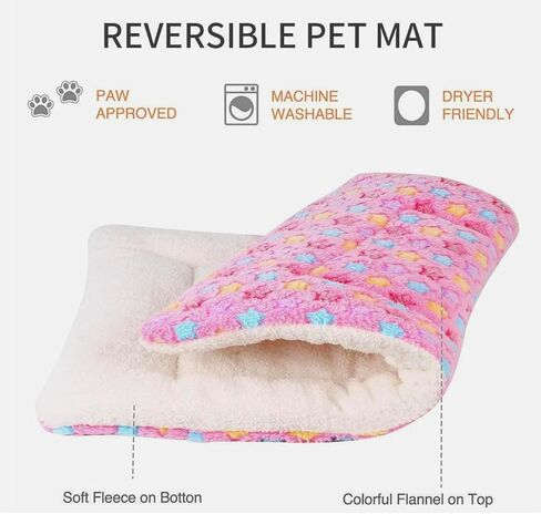 Super Soft Pet Box Mat - Comfortable Dog Bed with Cute Star Print | Washable Dog Nest Mat Suitable for Dogs (Small/Medium/Large) and Cats (Medium（21.6in*16.5in）) in Saudi Arabia