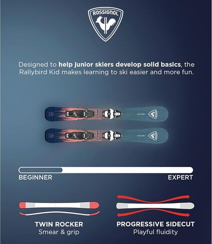 Rossignol Rallybird Kid Team 4 - Kids Downhill Skis with Bindings in Saudi Arabia