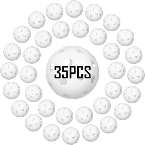 35 Pack Practice Golf Balls Limited Flight Plastic Golf Balls 42mm Practice Golf Balls for Backyard Golf Training Balls for Swing Practice, Airflow Hollow (Multiple Colors) in Saudi Arabia