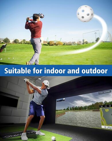 35 Pack Practice Golf Balls Limited Flight Plastic Golf Balls 42mm Practice Golf Balls for Backyard Golf Training Balls for Swing Practice, Airflow Hollow (Multiple Colors) in Saudi Arabia