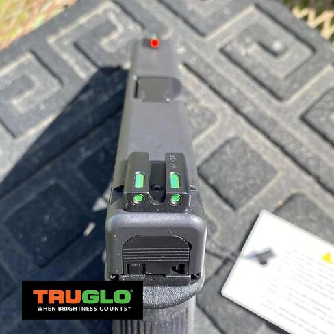 TRUGLO مسدس الألياف الضوئية للرؤية الليلية | مدمج ومتين ومقاوم للتمزق وذو رؤية أمامية حمراء عالية وبصر خلفي أخضر للمسدسات in Kuwait