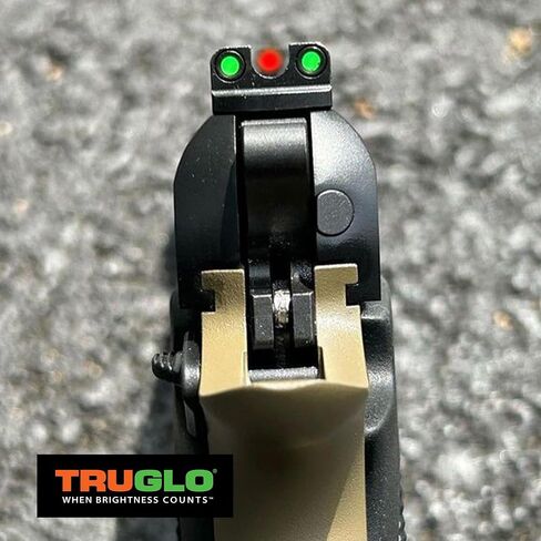 TRUGLO مسدس الألياف الضوئية للرؤية الليلية | مدمج ومتين ومقاوم للتمزق وذو رؤية أمامية حمراء عالية وبصر خلفي أخضر للمسدسات in Kuwait