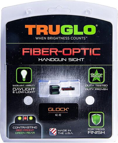 TRUGLO مسدس الألياف الضوئية للرؤية الليلية | مدمج ومتين ومقاوم للتمزق وذو رؤية أمامية حمراء عالية وبصر خلفي أخضر للمسدسات in Kuwait