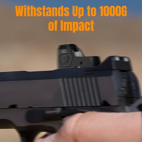 Qande منظر نقطة حمراء/خضراء للمسدس، نطاق نقطة حمراء/خضراء مستيقظ بحركة 2MOA، 12 ضبط سطوع رؤية بصرية منعكسة مفتوحة، مناسب لبصمة قطع RMR أو سكة Picatinny مقاس 20 مم in Kuwait