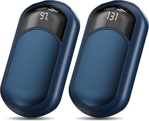 AI Hand Warmers Rechargeable 2 Pack, 6400mAh Portable Pocket Electric Hand Warmer, Fast Heating 3-Settings Reusable Handwarmers for Christmas, Gloves, Travel, Hunting Essentials Men Women in Saudi Arabia