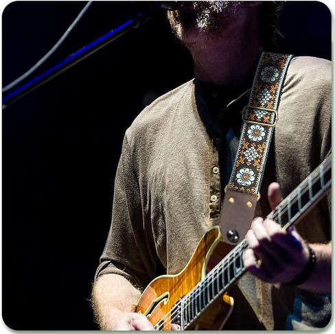 Guitar Strap for Acoustic, Guitars Head Cowhide Leather Ends,Strap Locks,Guitar Straps Electric,Bass Strap. in Saudi Arabia