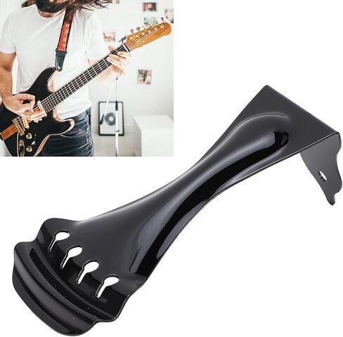 Professional 4 String Resonator Guitar Bent Tailpiece, Alloy Replacement Tailpiece for Wooden and Steel Resonator Guitars 11.66 x 3.94 x 5.26cm / 4.59 x 1.55 x 2.07 in in Saudi Arabia
